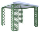 Gazebo da Giardino in Legno 3x3m con Copertura in PVC Taini Fox Pocket Salvia