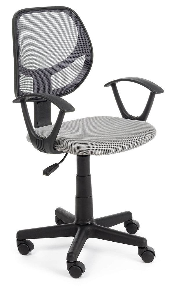 Sedia Poltrona Operativa da Ufficio in Tessuto a Rete Ella Grigia sconto