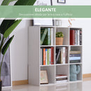 Libreria Moderna 6 Somparti in MDF 91x29,5x91 cm  Bianco