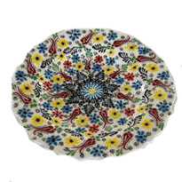 acquista Piatto Decorativo Ø25xh3 cm in Ceramica Bianco