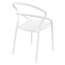 Set 4 Sedie da Giardino in Polipropilene Vandi Tortora