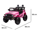 Macchina Elettrica per Bambini Fuoristrada Toyota Fj Cruiser 12V Telecomando Ruote in Gomma e Sedile in Pelle Rosa