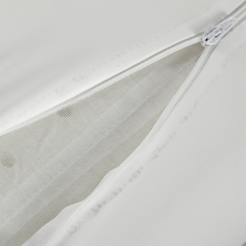 Cuscino Cervicale Memory Foam a Doppia Altezza 60x40x10-12 cm con Copertura Rimovibile e Lavabile Bianco Crema  