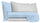 Set Lenzuola Sopra Sotto e Federe Doubleface Azzurro\/Grigio Chiaro Varie Misure