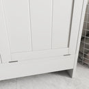 Mobile Portabiancheria con 2 Scomparti a Ribalta 66x33x68 cm in Legno Bianco