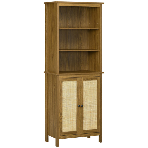 Libreria 3 Ripiani 2 Ante 60x34,5x162 cm in Truciolato Noce sconto