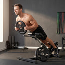 Set Dischi Palestra Olimpici 2x10 kg Ø32x4 cm con Foro Ø50 mm e 3 Maniglie Ergonomiche in Metallo e Gomma Nero      