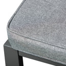 Set Tavolo con 4 Sedie e 4 Sgabelli da Giardino in Alluminio Grigio