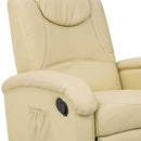 Poltrona Relax Reclinabile 74,5x89/159x100/83,5 h cm in Similpelle Beige