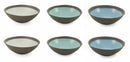 Set 6 Piatti Fondi Ø18,5x6 cm in Gres Villa d'Este Home Tivoli Mediterraneo