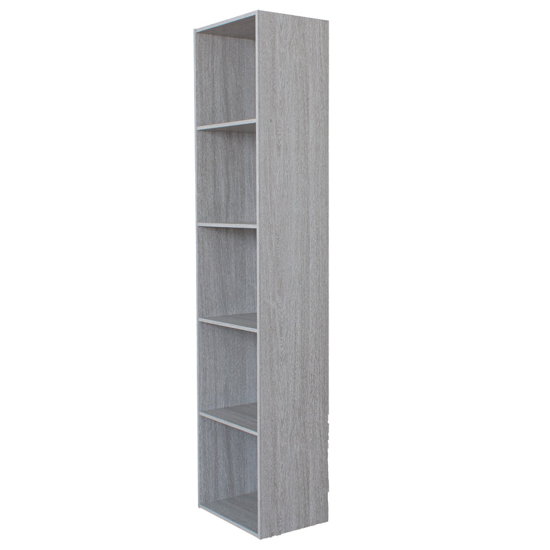 Libreria 5 Ripiani 40x30x172 cm in  Legno Grigio Rovere