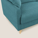 Divano Letto 3 Posti 200x94x97 cm in Tessuto Azzurro