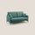 Divano 3 Posti 180x94x90 cm in Tessuto Verde Acqua
