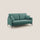 Divano 2 Posti 140x94x90 cm in Tessuto Verde Acqua