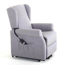 Poltrona Alzapersona Elettrica 1 Motore in Tessuto Elizabeth Grigia