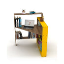 Scrivania angolare 94x94x114 cm Pisagor noce giallo