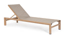 Lettino Prendisole da Esterno 74x200x98-32h cm Schienale a 4 Posizioni in Alluminio e Textilene Skipper Naturale 