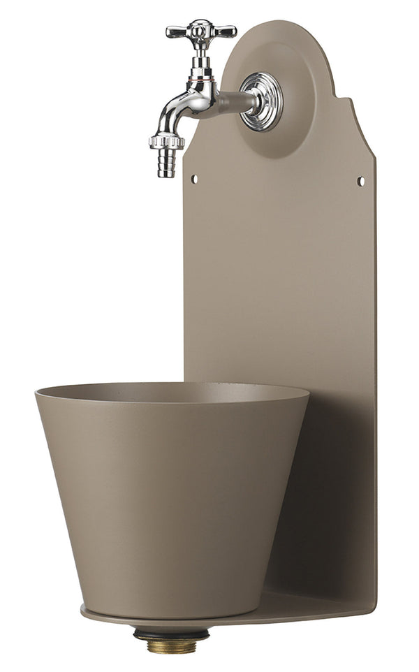 Fontana a Parete da Giardino con Rubinetto Belfer 42/PR Tortora sconto