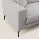 Divano 3 Posti 186x95x91 cm in Tessuto Grigio Chiaro