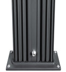 Doccia Solare Ibrida da Giardino 40L Miscelatore e Doccetta Lavapiedi Antracite