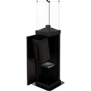 Stufa a Pellet Decorativa Senza Canna Fumaria da Esterno 146x44x44cm Flig Tennessee Nera