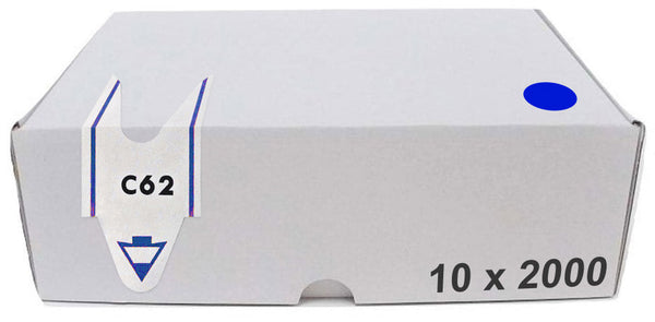prezzo Confezione da 20000 Tickets per Distributore a Chiocciola Lettera + 2 Cifre Visel Blu