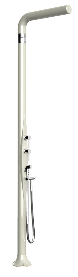 acquista Doccia da Esterno Giardino Miscelatore Deviatore e Doccetta Mobile Arkema Funny Yang Top Line Perla