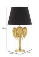 Lampada da Tavolo Elefante Ø 32x59 cm in Poliresina e Ferro