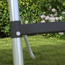 Scaletta per Trampolino Elastico Regolabile a 3 o 2 Scalini 97x32 cm in Acciaio Argento