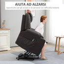 Poltrona Alzapersona Elettrica 88x92x106 cm in Similpelle Marrone