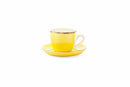 Set 6 Tazzine Caffè in Gres Colorato con Piattino 90 ml Villa d'Este Home Tivoli Baita