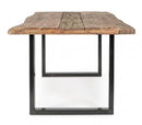 Tavolo da Pranzo 180x90x77 cm in Acciaio e Legno