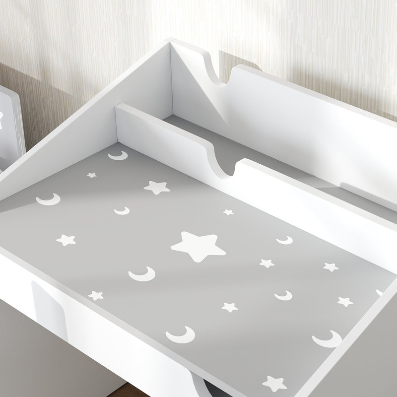 Banco Scuola con Sedia per Bambini 3-6 Anni 69x50x75 cm con Ripiano e Cassetto in MDF Grigio  