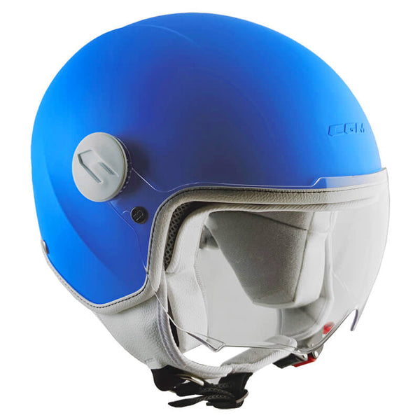 Casco Demi-Jet per Bambini Visiera Sagomata CGM Magic Mono 205A Azzurro Opaco Varie Misure sconto