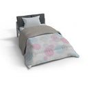 Trapunta Invernale 1 Piazza e Mezzo Stampata in Microfibra 300gr Double Face Molecole