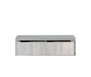 Mensola da Parete 1 Cassetto 45x13,4x20 cm in Fibra di Legno Lego Sasso e Rovere Grigio