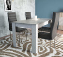 Tavolo Pepper 160x80x75 h cm in Truciolare bilaminato Bianco e Grigio effetto Cemento