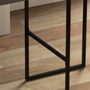 Set 2 Sgabelli Bar Industriali 42x40x91 cm con Schienale Poggiapiedi e Seduta Imbottita in Acciaio e Velluto Nero      