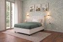 Letto Singolo Contenitore Imbottito Similpelle Bianco BoxMax Testata Vertical Varie Misure