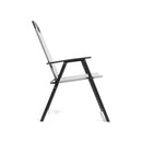 Sedia Pieghevole da Giardino  72x56x91,5 cm in Acciaio e Textline Capri Grigio Chiaro
