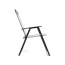 Sedia Pieghevole da Giardino  72x56x91,5 cm in Acciaio e Textline Capri Grigio Chiaro