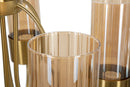 Lampadario Versailles 5 Luci Ø60x103 cm in Ferro e Vetro Nero      