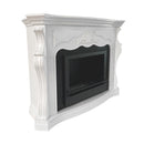 Camino a Bioetanolo da Pavimento 123x39x100 cm Parigi in Legno Bianco 