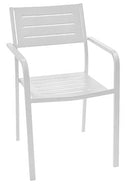 Set 2 Sedie da Giardino 54x58x84 cm in Acciaio con Braccioli RD Italia Dorio Bianche