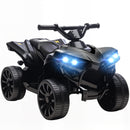 Quad Elettrico per Bambini ATV con Batteria Ricaricabile 6V Fari LED e Musica Nero      