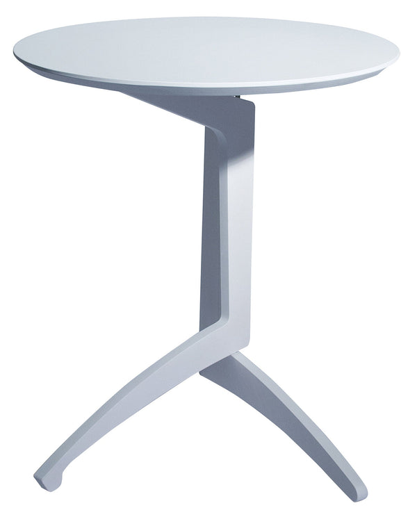 Tavolino Pieghevole da Salotto Ø53x63 cm in Legno Bianco online