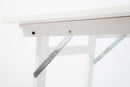 Tavolo Pieghevole Salvaspazio 80x80x74,5-76 cm Party in Legno e Laminato Bianco