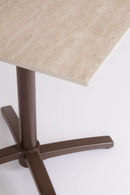Tavolo da Bar da Giardino 70x70x74h cm in Alluminio e Pietra Sinterizzata Claret Chocos  