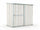 Casetta Box da Giardino in Lamiera di Acciaio Porta Utensili 174x100x174 cm Enaudi Bianca