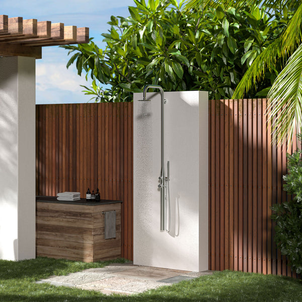 Doccia da Giardino in Acciaio Inox Installazione a Parete Sined Pula prezzo